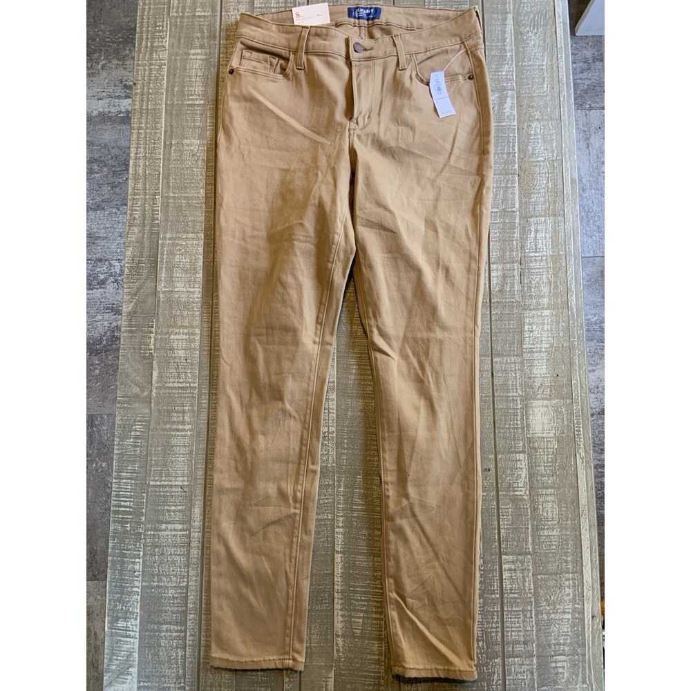 Old Navy Women's Size 8 Brown Stretch‎ Denim Mid Rise Rock Star Skinny Jeans NWT